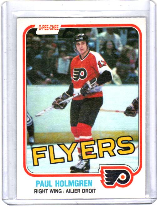1981 O-Pee-Chee  Paul Holmgren  Card #242 - Philadelphia Flyers